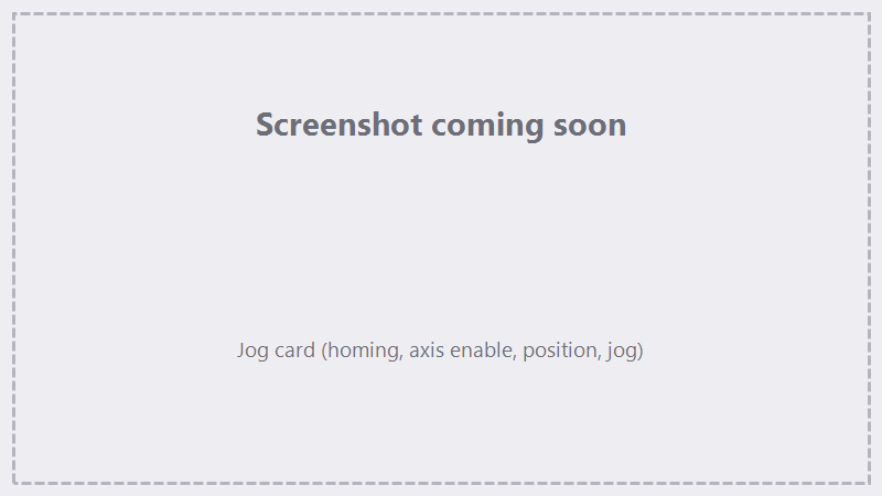 TODO screenshot: Jog card